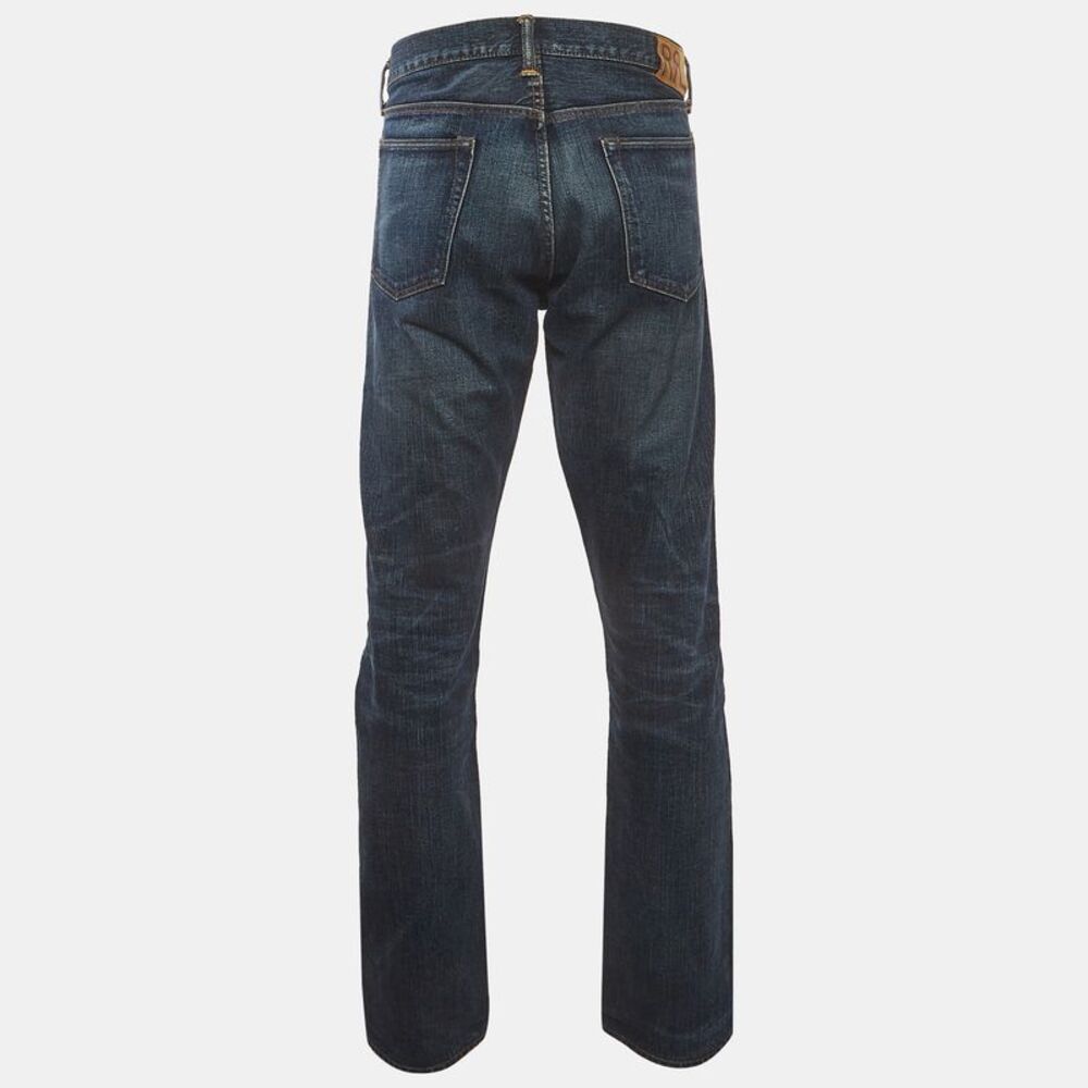 Ralph Lauren Blue Washed Denim Slim Fit Jeans Xl/waist 36" - Picture 3 of 7